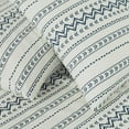 thumbnail image 5 of Chezmoi Collection 3-Piece Southwestern Tribal Lodge Bed Sheet Set, Twin Size - Ivory Navy Printed Microfiber Soft Breathable Deep Pocket Sheets and Pillowcases Set, 5 of 9