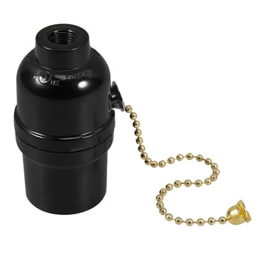 BERTDOMD 2pcs Pull Chain Light Fixture Pullswitch Lamp Holder Ceiling Light Socket Accessory E27 Socket Lamp Holder Pull Chain Light Fixture Ceiling Light Socket Replacement