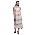 thumbnail image 1 of Bimba Robe Teinture sur Nœuds Décontractée Longue Dos Nu à Col Licou pour Femmes, Robe de Plage Imprimée - Grand, 1 of 6
