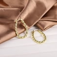 thumbnail image 5 of Alexcraft Twist Earrings | 14K Gold Plated Twisted Hoop Earrings Thick Silver Huggie Hoop Earrings for Women - Chunky Hypoallergenic Earrings for Gift, 5 of 6