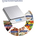 thumbnail image 5 of Digital Kitchen Scale USB Rechargeable 0.5kg/0.01g Digital Baking Food Scale, Precision Electronic Scale Stainless Steel Weighing Tabletops, Tare Function, 5 of 5