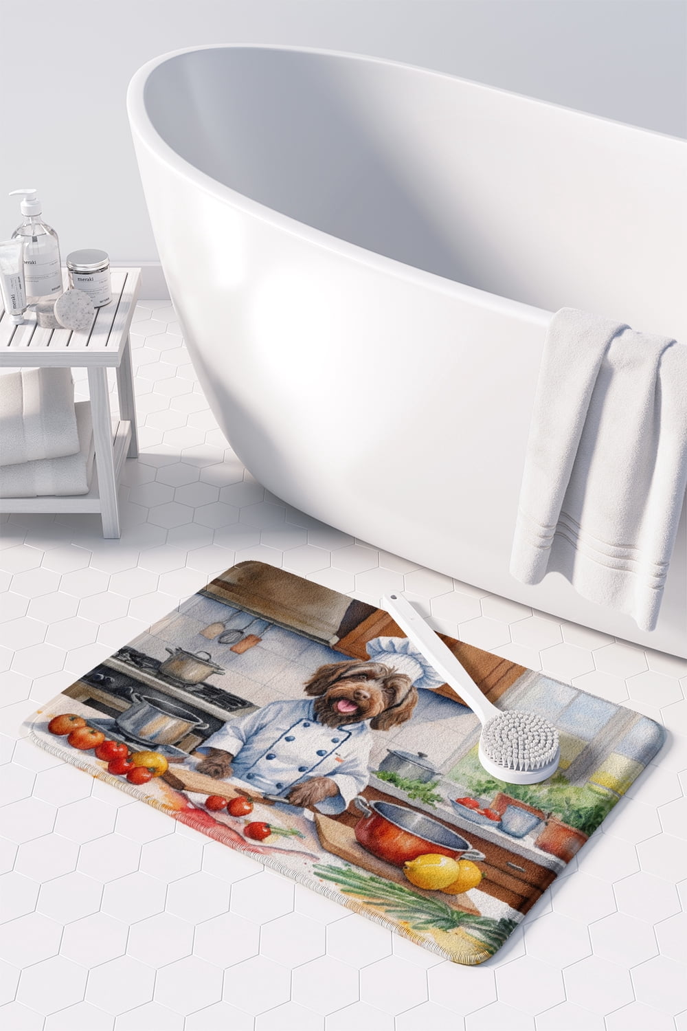 Yorkie Yorkshire Terrier The Chef Memory Foam Kitchen Mat