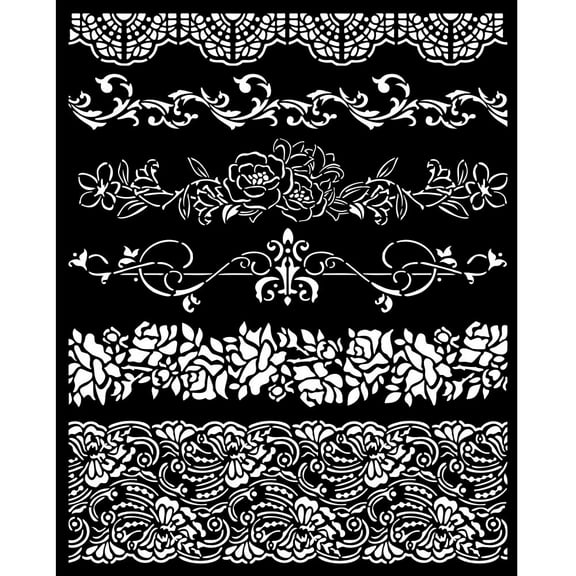 Stamperia Stencil 7.87"X9.84"-Romance Forever Borders