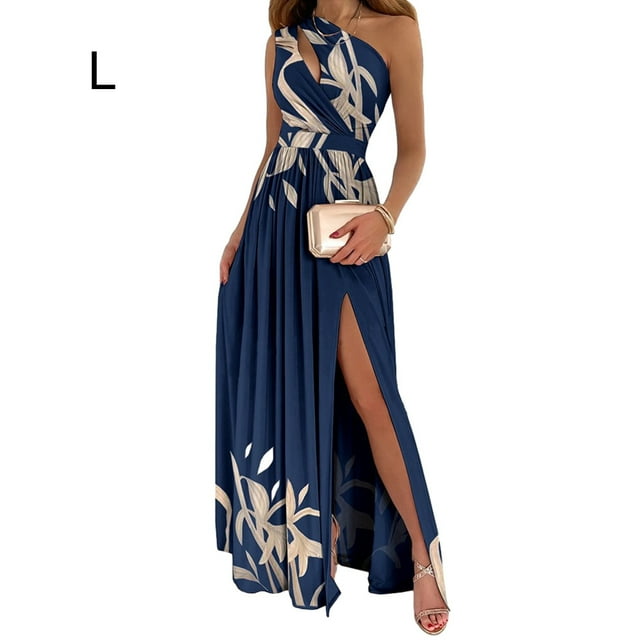 Élégant Autrechill Femmes pour l'Été Femmes Robes Confortables pour les Femmes 2023 pour les Femmes Autrechill Femmes Article Décontracté Robe Bleu