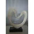 thumbnail image 2 of Nifao Modern Art White Love Statue Made of Resin – Modern Home Decor Sculpture, 19"L x 6"W x 22"H, 2 of 10