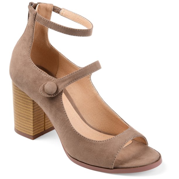 Brinley Co. Womens Faux Suede Anklestrap Opentoe Heels Walmart