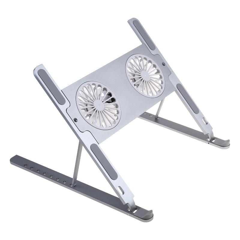 Boneruy Foldable Laptop Holder With Cooling Fans Portable Tablets Stand