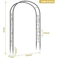 thumbnail image 3 of Garden Arch Arbor, 7FT Wedding Arch Stand, Steel Frame Arch for Wedding Ceremony, Garden Arch Trellis for Climbing Plants Outdoor, Decorations Pergola for Garden, Black, 3 of 8