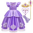 thumbnail image 1 of Niñas Princesa Sofía El primer vestido de fiesta a Puff manga tul elegante cumpleaños Cosplay disfraces de Halloween vestido Fivean unisex, 1 of 2