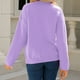 thumbnail image 5 of Blusa informal de manga larga con cuello redondo y cuello redondo para mujer Fridja  czfsfas3648, 5 of 5