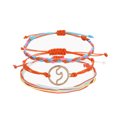 thumbnail image 2 of Qarigey Pulseras de amistad bohemias Cuerda Naranja, 2 of 6