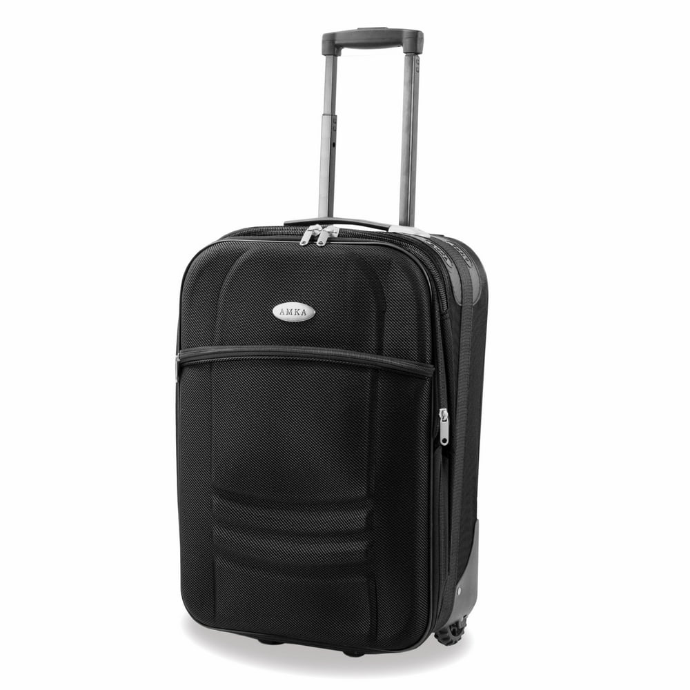 Amka - Voyage 20 in. Black Carry-On Expandable Suitcase - Walmart.com ...