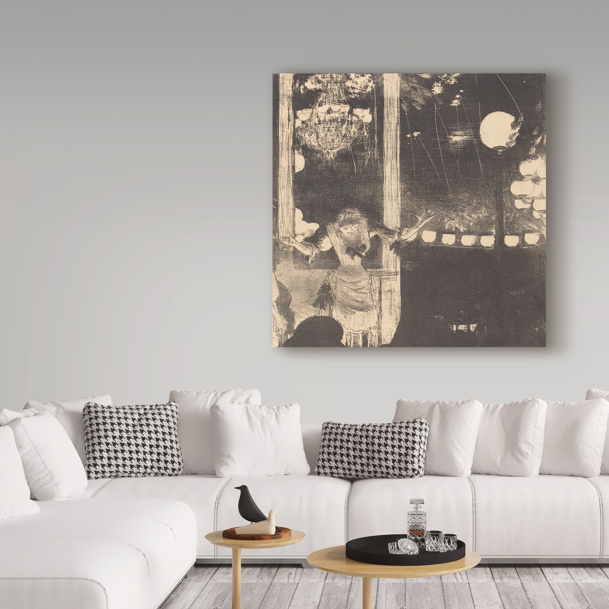 Trademark Fine Art 'The Cafe Des Ambassadeurs' Canvas Art by Edgar Degas