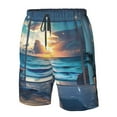 thumbnail image 4 of Salouo Ocean View Bedroom Pattern Swim Trunks for Men,Men's Hawaiian Bathing Suit Swimsuits Quick Dry Swimming Board Shorts Beach Shorts with Pockets-Medium, 4 of 6