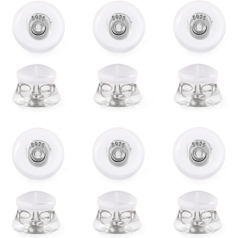 Soft Silicone Earring Backs for Studs Gold/Silver Rubber Earring