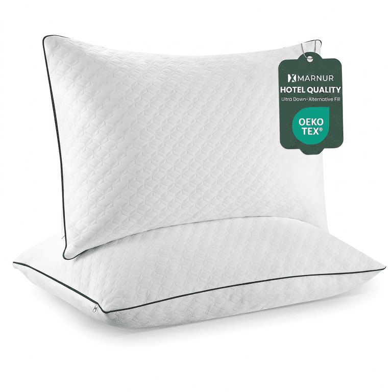 MARNUR Down Alternative Pillows, Standard, Set of 2 photo 1