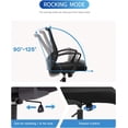 thumbnail image 5 of FDW Ergonomic Office Chair - Mesh Back w/Lumbar Support & Height Adjustable, Black, 5 of 8