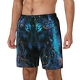 thumbnail image 1 of Fotbe Cool Blue Light Wolf Traje de Baño para Hombre – Shorts de Natación de Secado Rápido con Forro y Bolsillos-X-Large, 1 of 6