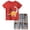 Red, variant on Boys Toddler Summer Clothes 2T 3T 4T 5T Kids 2-7 Years Boys Outfits Letter Graphic Short Sleeve Shirt T-Shirt Tops + Casual Shorts Set (Red,2-3 Years)