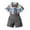 Blue, variant on RTKFRFLM Boys Gentleman Clothing Set, Plaid Shirt with Bowtie and Suspender Shorts 3-Piece Outfit