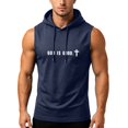 thumbnail image 4 of Kalauyu Sleeveless Hooded Workout Tank Tops for Men Graphic Print Casual Summer Athletic Loungewear Vests Tops, 4 of 5