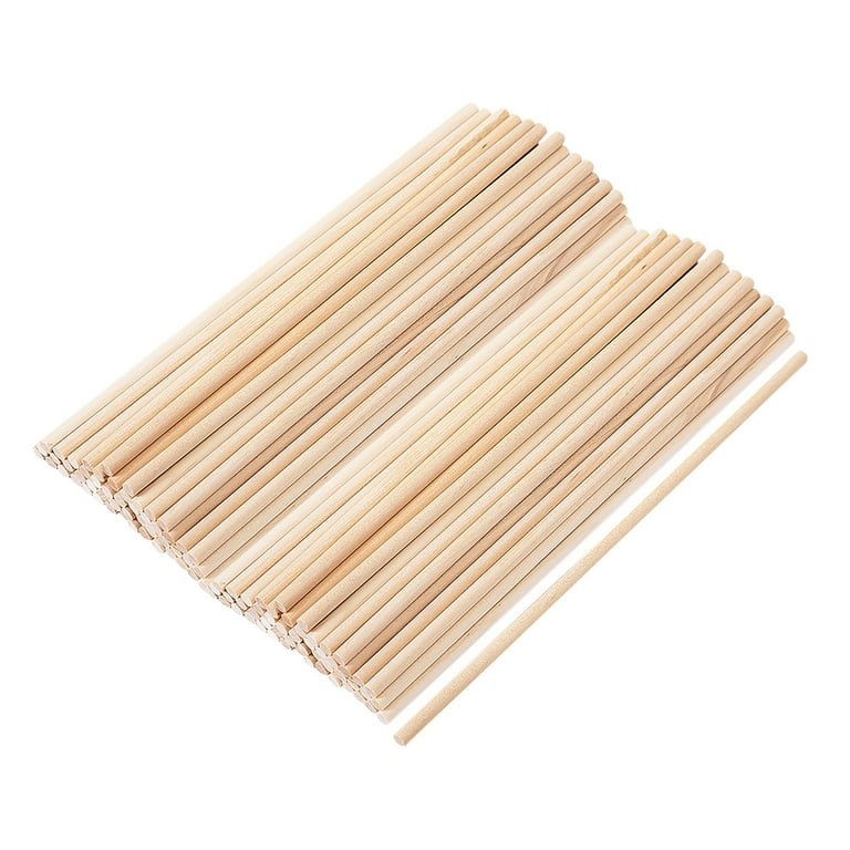 Wood Sticks for Crafting,Unfinished Natural Hardwood Sticks,Wooden Craft Sticks,Arts Sticks for Crafts and DIYers, Size: 10