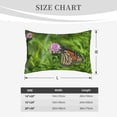 thumbnail image 4 of Sikiie Butterflies and Floral Print Plush Pillow Cover, Wrinkle-proof and Stain-resistant Pillow Protector without Pillow Core, Home Decoration-20"x30", 4 of 6