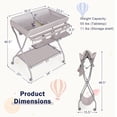 thumbnail image 6 of Infans Baby Changing Table Folding Diaper Changing Station w/ Safety Belt & Wheels Grey, 6 of 6