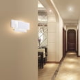 thumbnail image 2 of Aplique de pared para interior, moderno aplique LED blanco de 24 W, IP20, no regulable, diseño de aluminio, iluminación decorativa para dormitorio, pasillo, sala de estar, oficina, blanco cálido, 2 of 7
