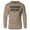 Khaki, variant on SILVER HAIR, IRON CORE Lightweight Long Sleeve Hooded T-Shirt for Men – Funny Workout Hoodie, Athletic Fitness Shirt for Older Lifters
