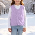 thumbnail image 5 of StSilkitty Boys Girls Fleece Vest Lightweight Sleeveless V Neck Button down Vests Coat Fall Winter Warm Outerwear, 5 of 8