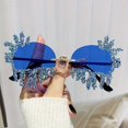 thumbnail image 1 of Large Frame Inlaid with Artificial Crystal Glasses Water Drop Funny Party Style Fashionable Commuter Style, 1 of 10