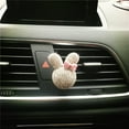 thumbnail image 3 of Soumake Car Air Freshener Holder Bunny Bowknot Shape Shiny Rhinestone Auto Air Outlet Freshener Perfume Clip for Car, 3 of 8
