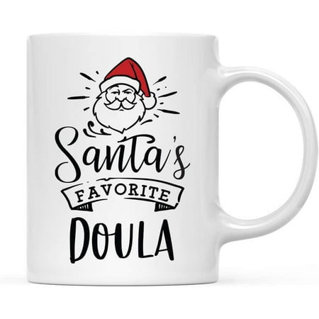 

Santa Claus 11oz. Ceramic Coffee Mug Christmas Gag Gift Santa s Favorite Doula Gift Ideas Coworker Him Her