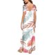 thumbnail image 3 of Puntoco Vestido De Manga Corta Con Cuello En V, Vestido Largo Hasta El Suelo De Verano Para Mujer, Vestido Largo Informal Suelto Con Bolsillos, Abertura De Manga Corta, Blanco Xxl, 3 of 5