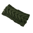 thumbnail image 1 of Bandeau d'Hiver pour Femmes Élasticité Tête Chaude Cache-Oreilles Style Simple Accessoires pour Cheveux pour Femmes Vert Foncé, 1 of 6