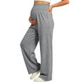 thumbnail image 2 of Lvshlubb Women's Maternity Pants High Waisted Lounge Workout Sweatpants Casual Pregnancy Joggers Plus Size Maternity Clothes, 2 of 5