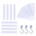 thumbnail image 1 of Pulseras Umikk de plástico PVC blanco, 110 unidades, para manualidades, 1 of 7