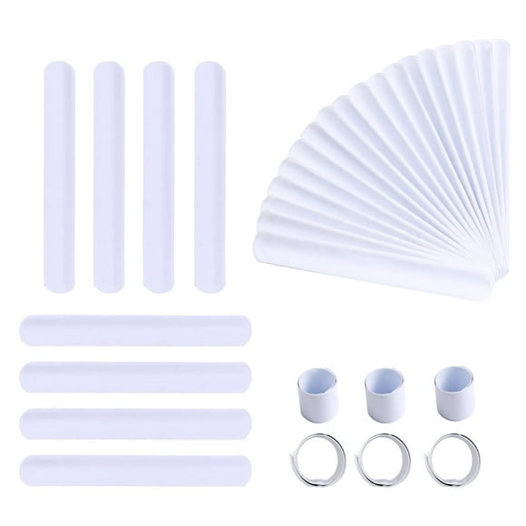 Pulseras Umikk de plástico PVC blanco, 110 unidades, para manualidades