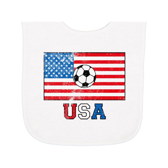 Inktastic USA Soccer Baby Terry Cloth Bib