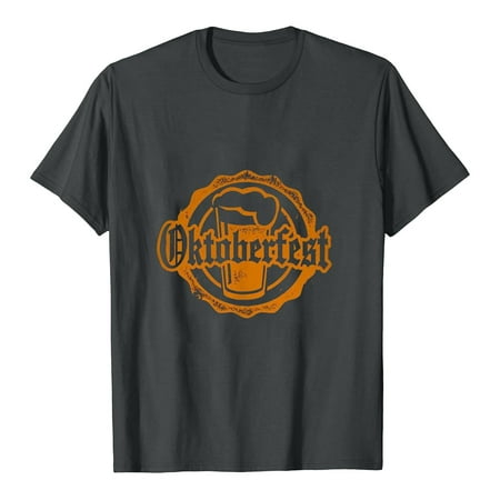 

Crop Tops for Women Tunic Tops Women Blouse Oktoberfest Crew Neck T-Shirt Summer Letter Print Short Sleeve Men s Women s Tops Womens Workout Tops Black Shirts for Women New Arrival Gray 2XL