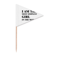 thumbnail image 1 of Je Suis la Fille la Plus Simple Art Déco Mode Cure-Dent Triangle Toppers de Cupcake Drapeau, 1 of 3