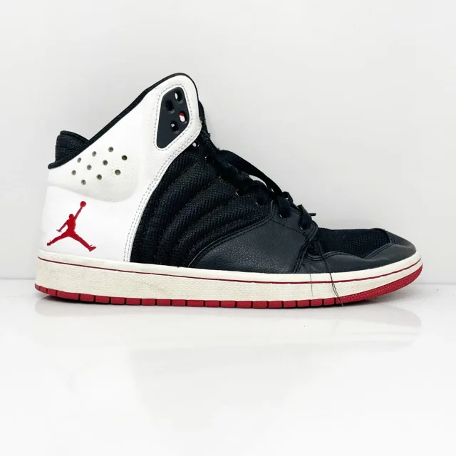 Ni - ke Ni - ke Mens Air Jordan 1 Flight 4 820135-001 Black Basketball Shoes Sneakers Sz 9