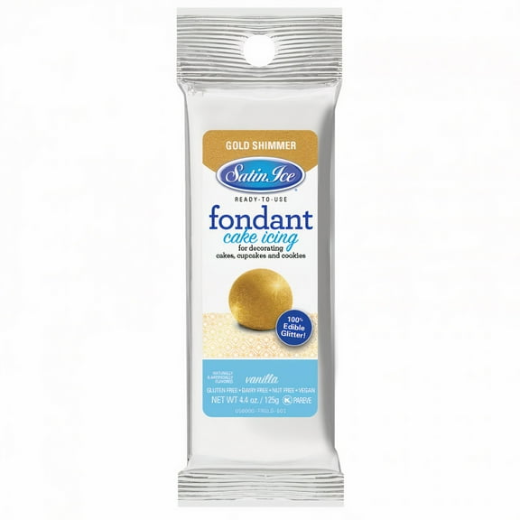 Satin Ice Gold Shimmer Fondant