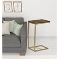 thumbnail image 2 of HomeRoots 493231 25.3 x 10 x 16 in. Gold & Elm Solid Wood Rectangular End Table, 2 of 5