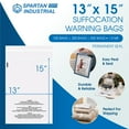 thumbnail image 2 of Spartan Industrial - 13" X 15" (500 Count) Self Seal Clear Poly Bags with Suffocation Warning for Packaging, Clothes - Permanent Adhesive, 2 of 7