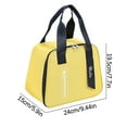 thumbnail image 2 of Women Lunch Bags for Work,Insulated Portable Reusable Lunch Bag,Tote Lunch Box for Work,School,Picnic,Fishing,Yellow,Oxford Cloth,Under $5, 2 of 4