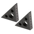thumbnail image 1 of 2x Triángulo Cuadrado De Aleación De Aluminio Métrico Ángulo Cuadrado Resistente Fácil De Leer Negro shamjiam Aleación de aluminio métrica, 1 of 8