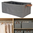 thumbnail image 1 of Closet Bin, Strong Load Bearing Large Opening Storage Cubes Organizer Oxford Cloth Collapsible With Handles For Clothes For Towels, 1 of 8