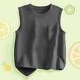 thumbnail image 4 of Zshosam Summer Tops for Teens Girls Tank Top - Soft Cotton Round Neck Sleeveless Athletic Undershirt for Kids (Grey,6-7 Years), 4 of 6